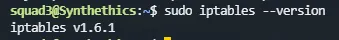 iptables returning its version