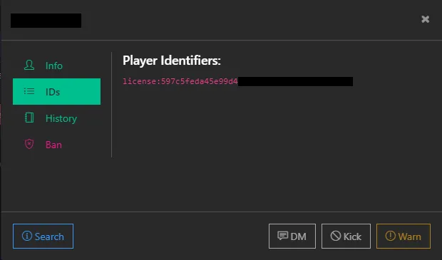 If they are currently connected to the server, you will get all available identifiers