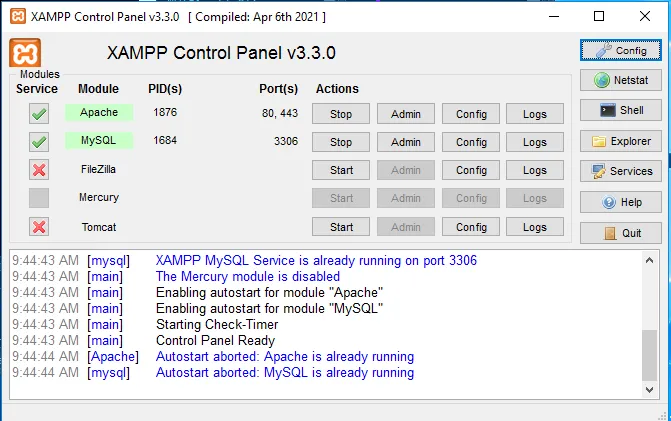 Marking the checkbox will install the corresponding service on your machine